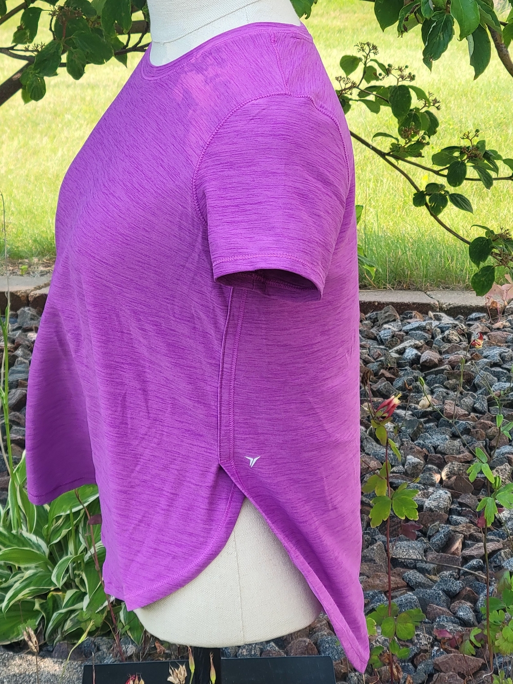 Old Navy Purple Short Sleeve Crewneck Tee Girls Large - Picture 4 of 4